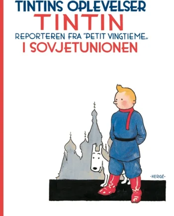 Hvid Tintin Sovjetunionen Softcover Sort - Cobolt Hardback  - 9788770857635