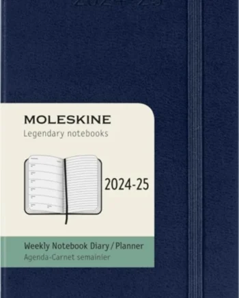 Moleskine 2025 Month Weekly Pocket Hardcover Notebook: Sapphire Blue - Moleskine Hardback  - 8056999270612