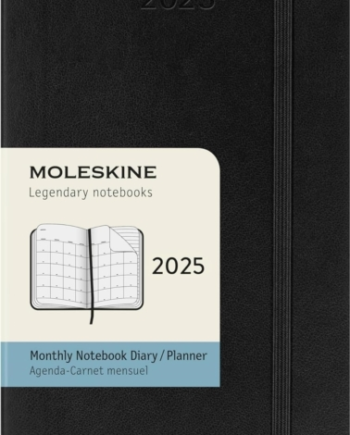 Sort Moleskine 2025 Month Monthly Pocket Softcover Notebook Black - Moleskine Hardback  - 8056999270506